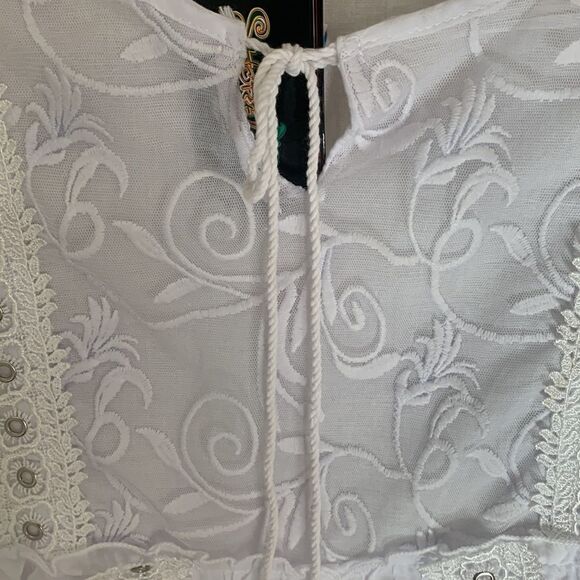 White Eyelet BoHo Dress/Top NWT - Picture 6 of 11